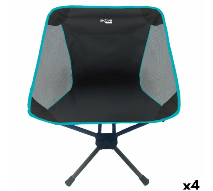 Foldable Camping Chair Aktive 58 x 66 x 46 cm (4 Units)