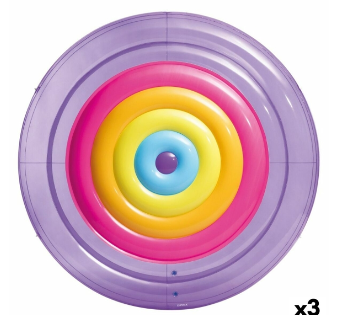 Air mattress Intex 206 x 24 x 206 cm (3 Units)