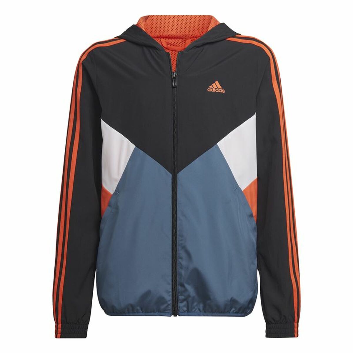 Children's Sports Jacket Adidas Colorblock Black 7-8 Years