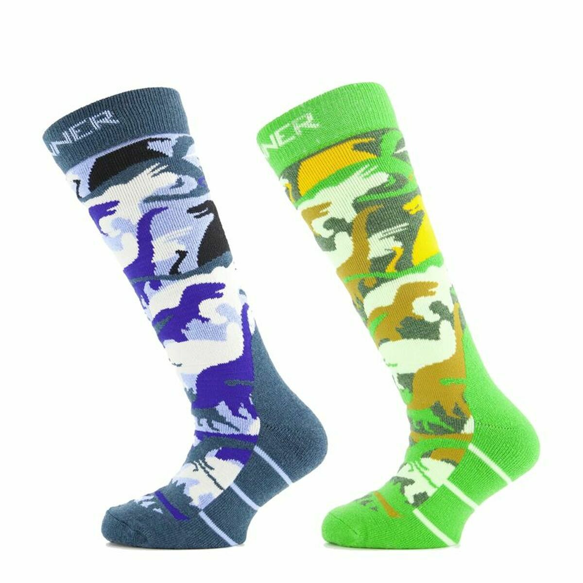 Sports Socks Sinner Dino Blue Green Children's 2 Units Ski 31-34