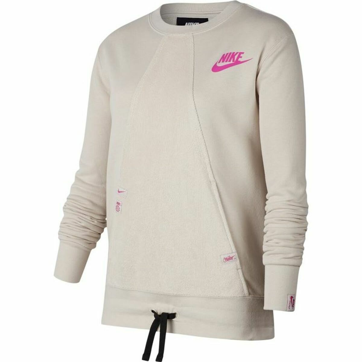 Hoodless Sweatshirt for Girls Nike Heritage Beige 10-12 Years