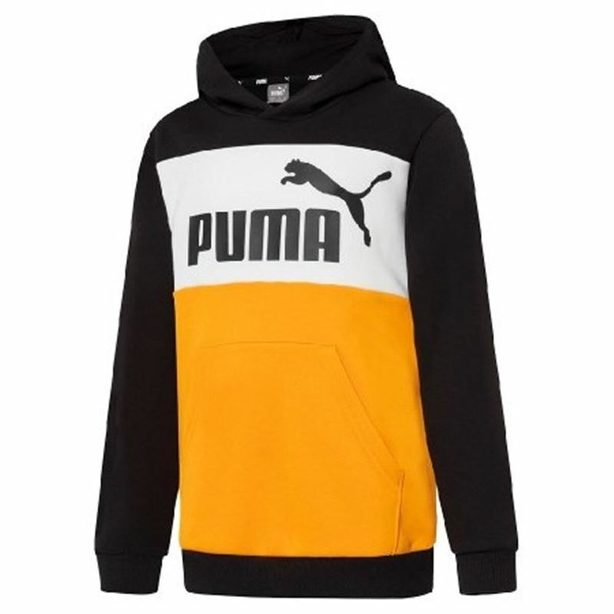 Children’s Hoodie Puma Essentials+ Colourblock Yellow 5-6 Years