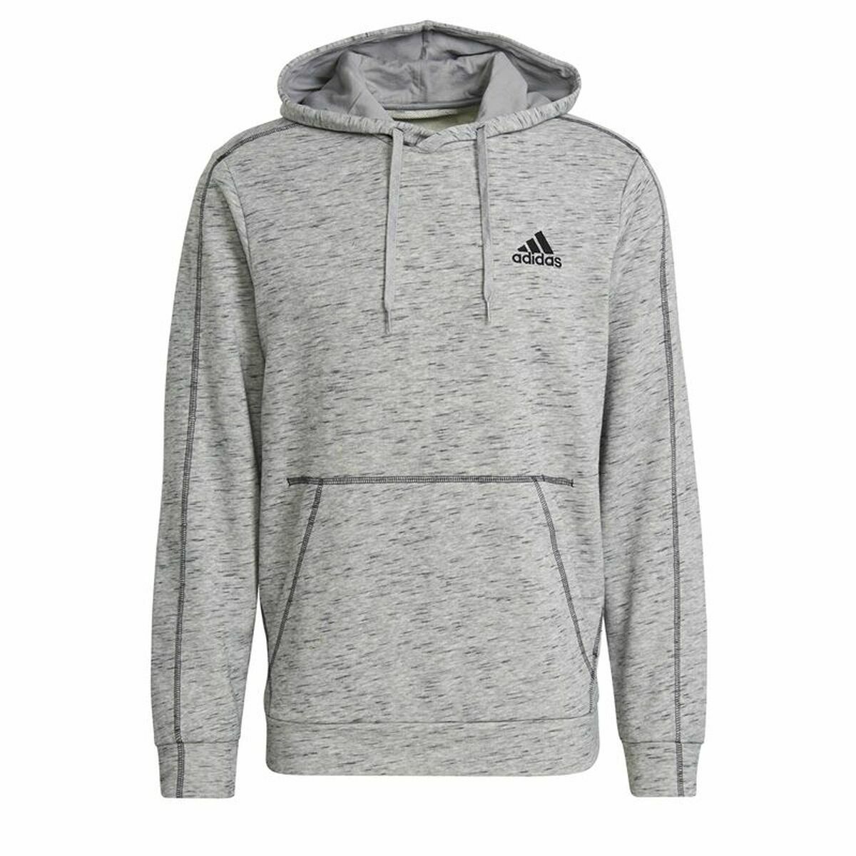 Men’s Hoodie Adidas Essentials Mélange Embroidered Light grey L