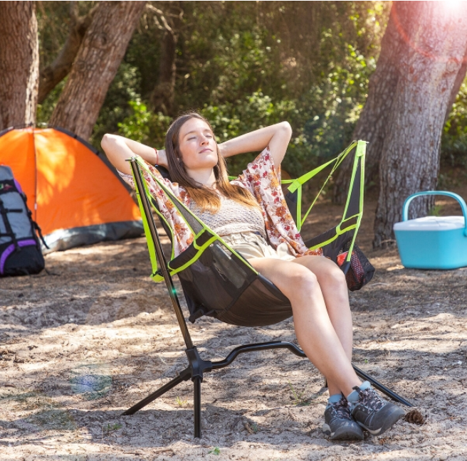 Folding Camping Chair with Swing Kamprock InnovaGoods
