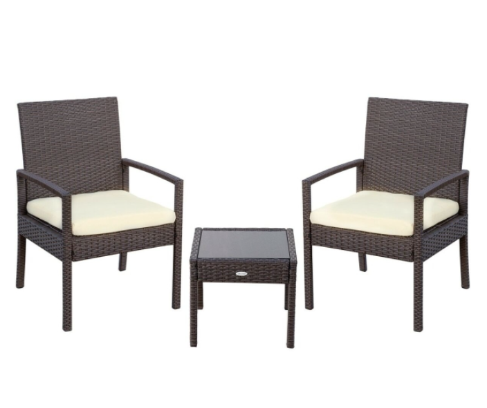 Table Set with 2 Armchairs Aktive