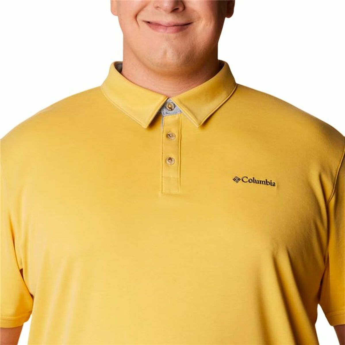 Men’s Short Sleeve Polo Shirt Columbia Nelson Point™ Yellow 5XL