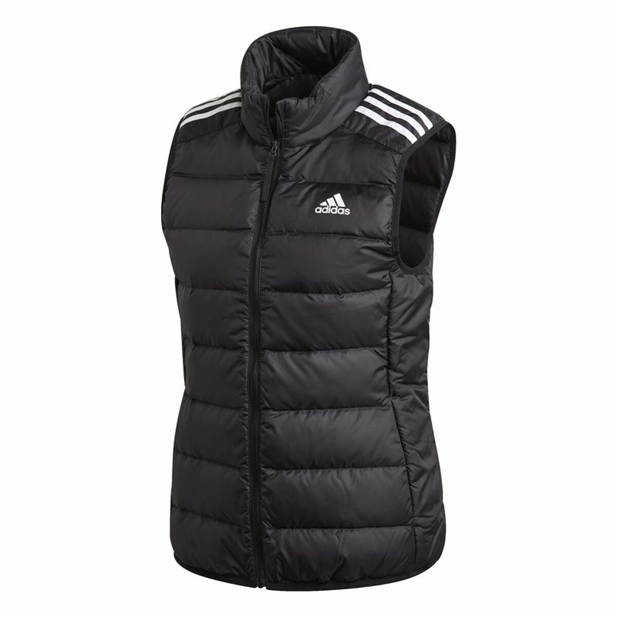 Women's Sports Jacket Adidas Ess Down White Black Vest XS
